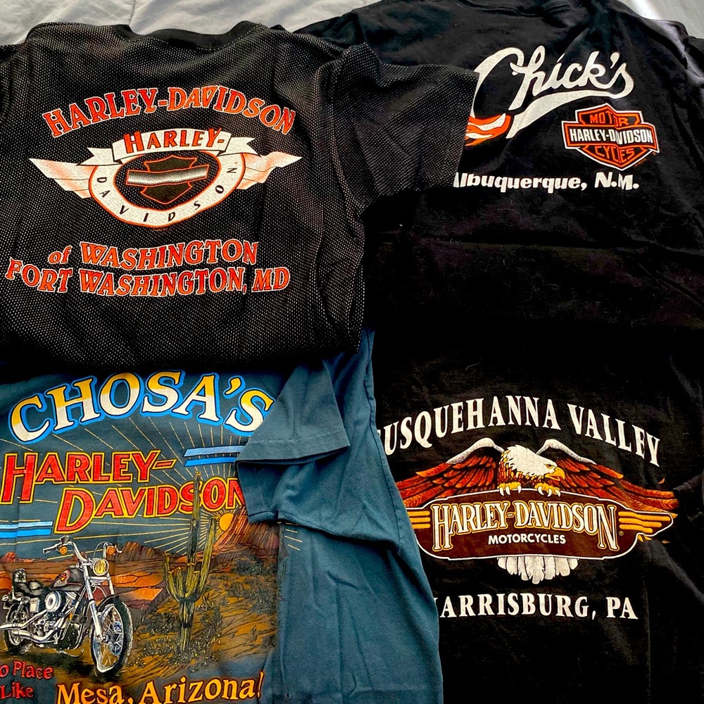 5 Vintage Harley Davidson shirts bundle
